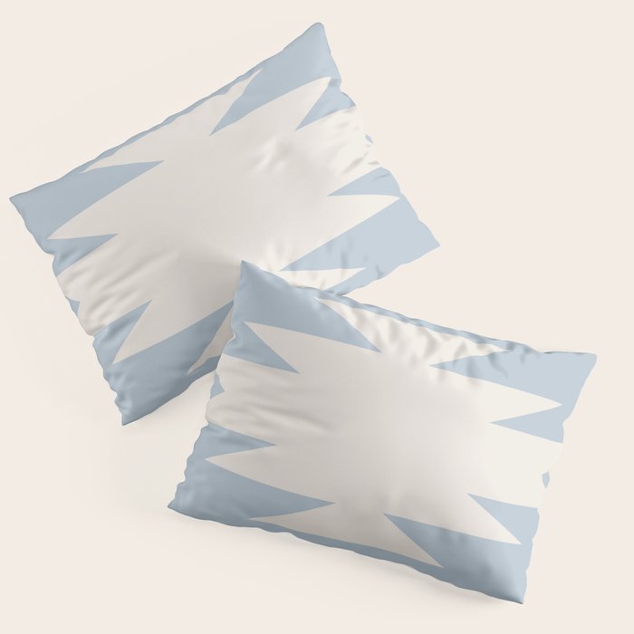 Geometric Southwestern Minimalism - Soft Sky Blue Pillow Sham Gallery Image 1