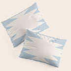 Geometric Southwestern Minimalism - Soft Sky Blue Pillow Sham Gallery Image 3