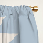 Geometric Southwestern Minimalism - Soft Sky Blue Window Curtain Gallery Image 2
