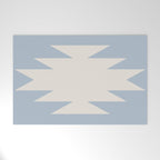 Geometric Southwestern Minimalism - Soft Sky Blue Welcome Mat Gallery Image 1