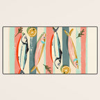 Sardines on Stripes Desk Mat Gallery Image 3
