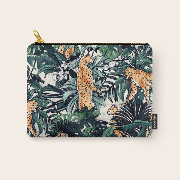 Cheetah in the wild rainforest Carry All Pouch Gallery Image 1