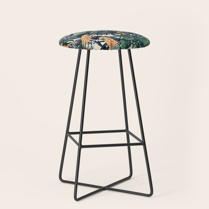 Cheetah in the wild rainforest Stool Gallery Image 1