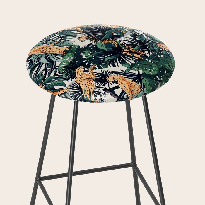 Cheetah in the wild rainforest Stool Gallery Image 2