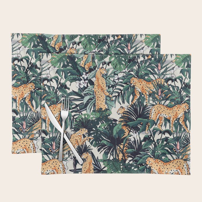 Cheetah in the wild rainforest Placemat Gallery Image 1