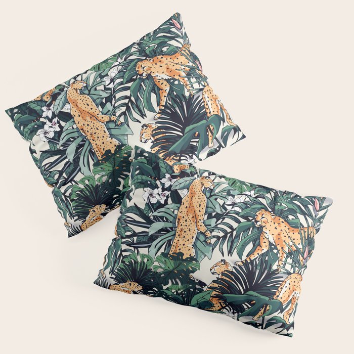 Cheetah in the wild rainforest Pillow Sham Gallery Image 1