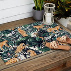 Cheetah in the wild rainforest Outdoor Rug Gallery Image 2