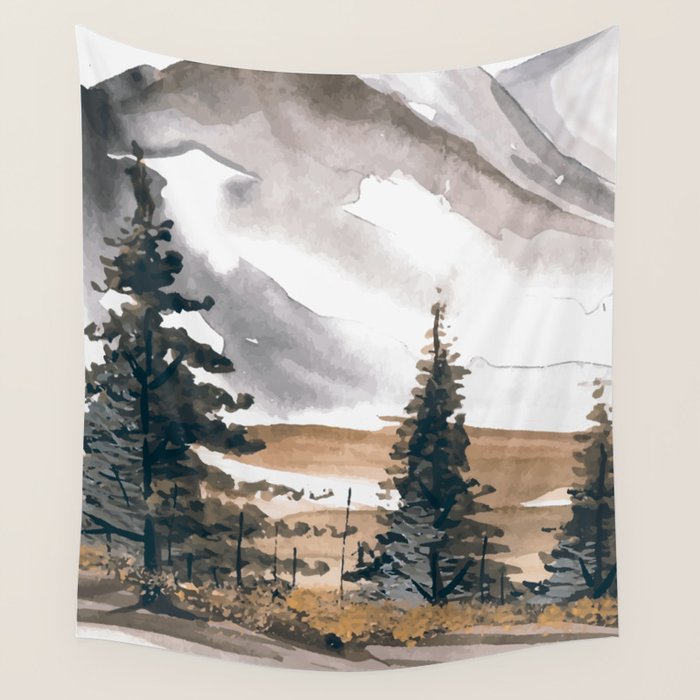 Beautiful Winter Memory Wall Tapestry Gallery Image 1