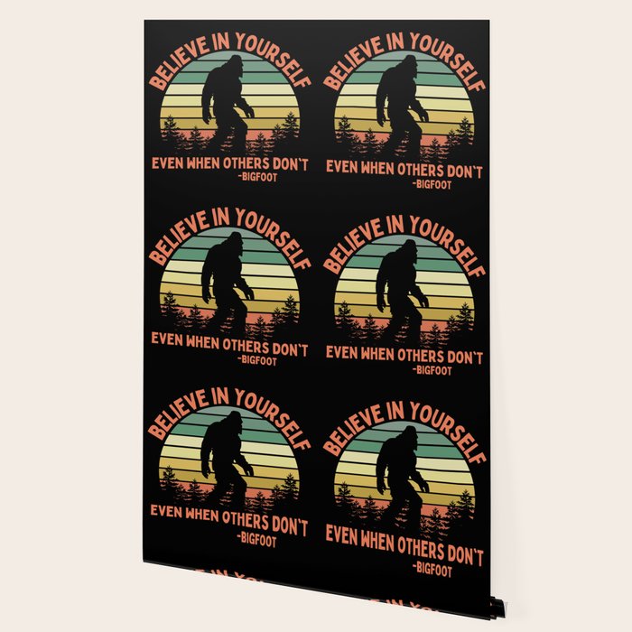 Bigfoot Funny Believe In Yourself Motivational Sasquatch Vintage Sunset Wallpaper Gallery Image 2