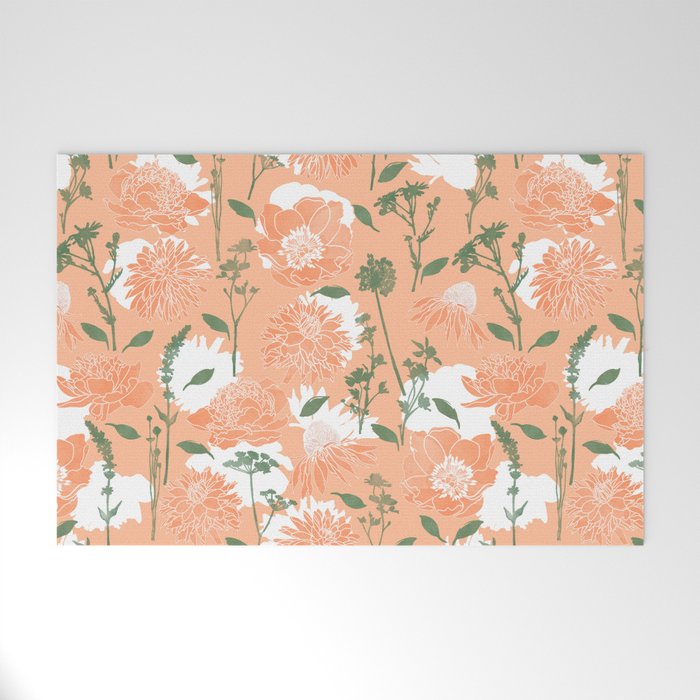 Modern floral blooms PGM7 Welcome Mat Gallery Image 1