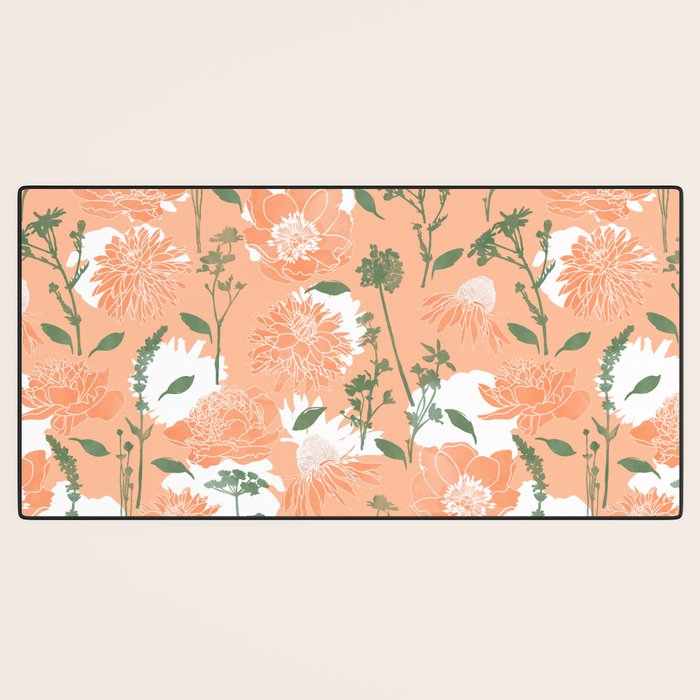 Modern floral blooms PGM7 Desk Mat Gallery Image 3