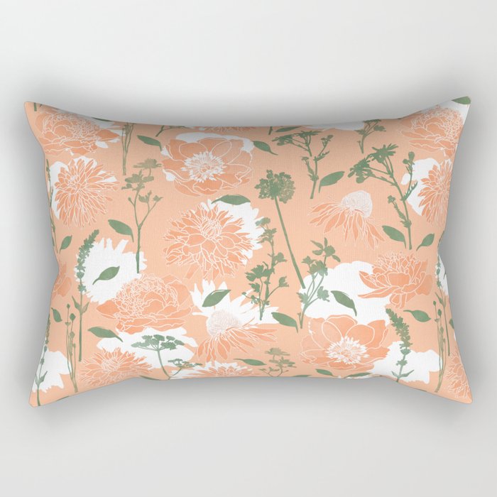 Modern floral blooms PGM7 Rectangular Pillow Gallery Image 2
