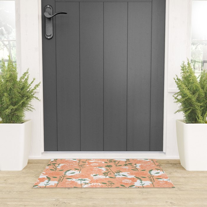 Modern floral blooms PGM7 Welcome Mat Gallery Image 3