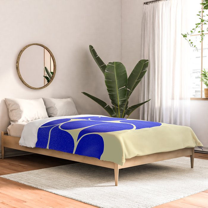 Blue mid-century shapes no8 Comforter Gallery Image 2