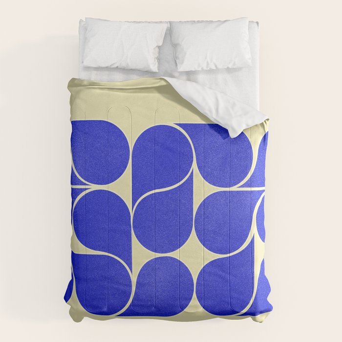 Blue mid-century shapes no8 Comforter Gallery Image 1
