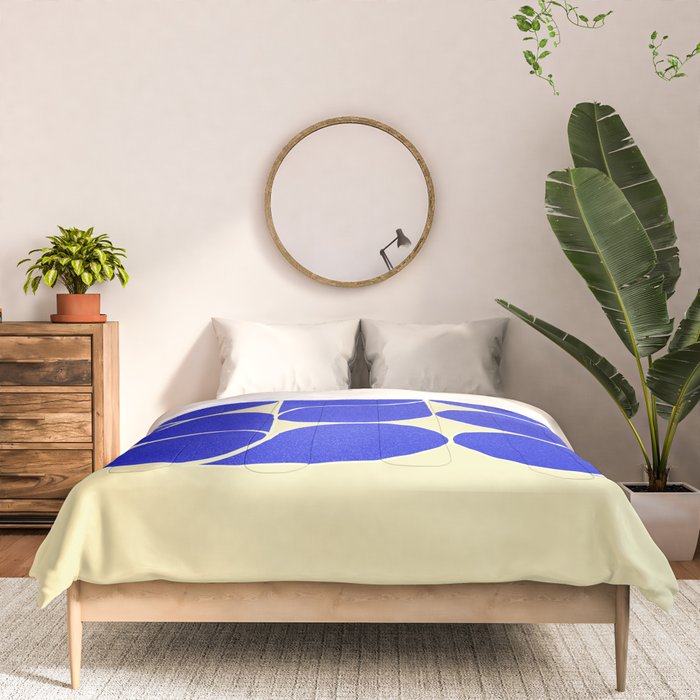 Blue mid-century shapes no8 Comforter Gallery Image 3
