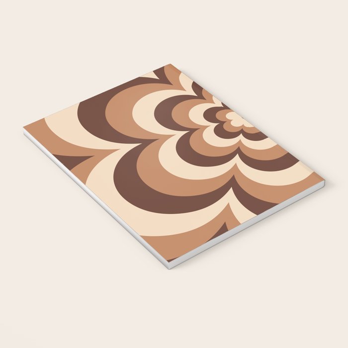 70s Retro Flower Power in Coffee Brown Notebook Gallery Image 3