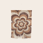 70s Retro Flower Power in Coffee Brown Wall Hanging Gallery Image 1