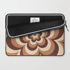 70s Retro Flower Power in Coffee Brown Laptop Sleeve Gallery Image 2