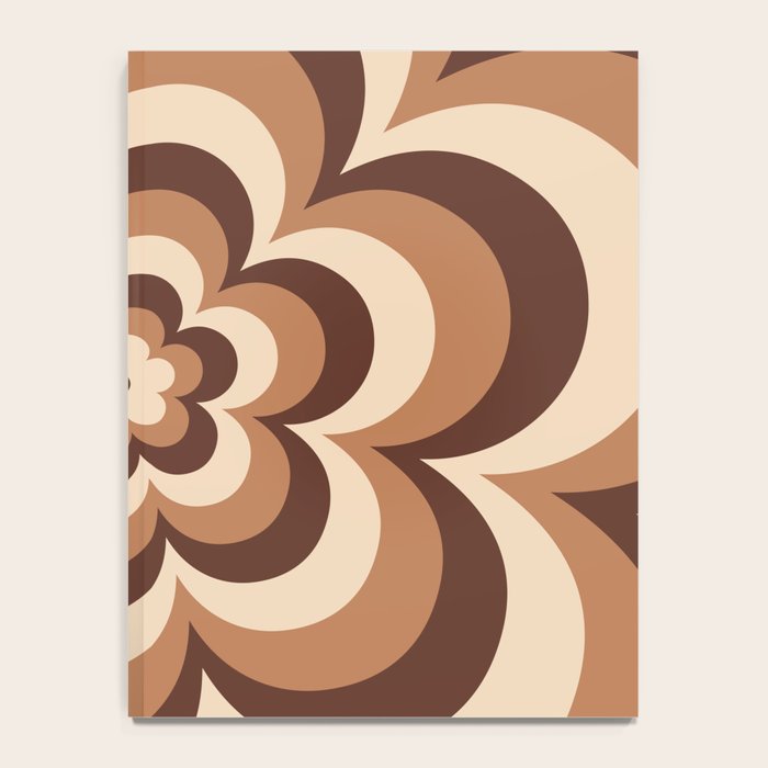 70s Retro Flower Power in Coffee Brown Notebook Gallery Image 4