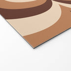 70s Retro Flower Power in Coffee Brown Welcome Mat Gallery Image 2