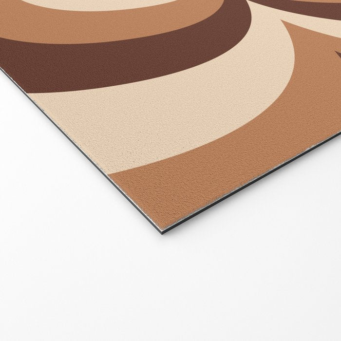 70s Retro Flower Power in Coffee Brown Welcome Mat Gallery Image 2