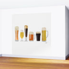 Beer Mugs Wall Mural Gallery Image 2