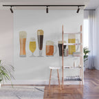 Beer Mugs Wall Mural Gallery Image 1