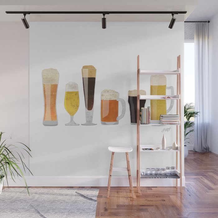 Beer Mugs Wall Mural Gallery Image 1