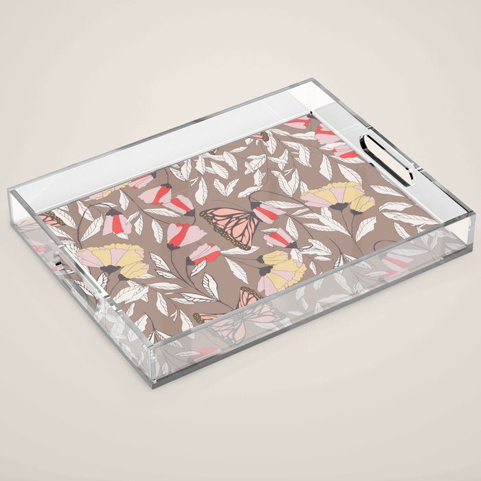 Monarch garden 002 Acrylic Tray Gallery Image 1
