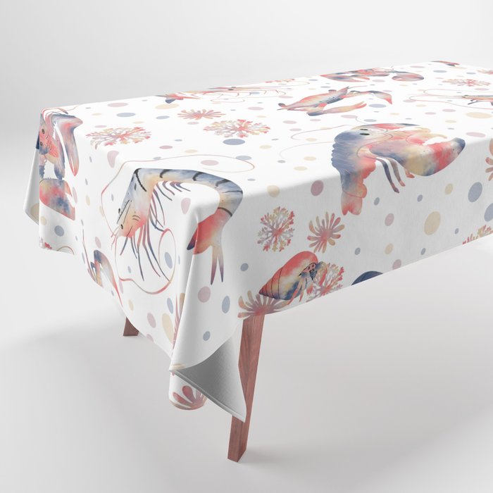 Happy Crustacean Pattern Tablecloth Gallery Image 1