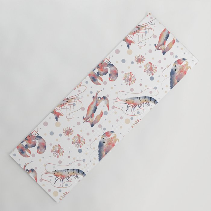 Happy Crustacean Pattern Yoga Mat Gallery Image 1