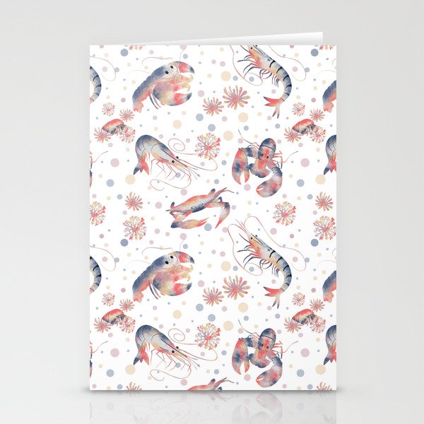 Happy Crustacean Pattern Stationery Card Gallery Image 2