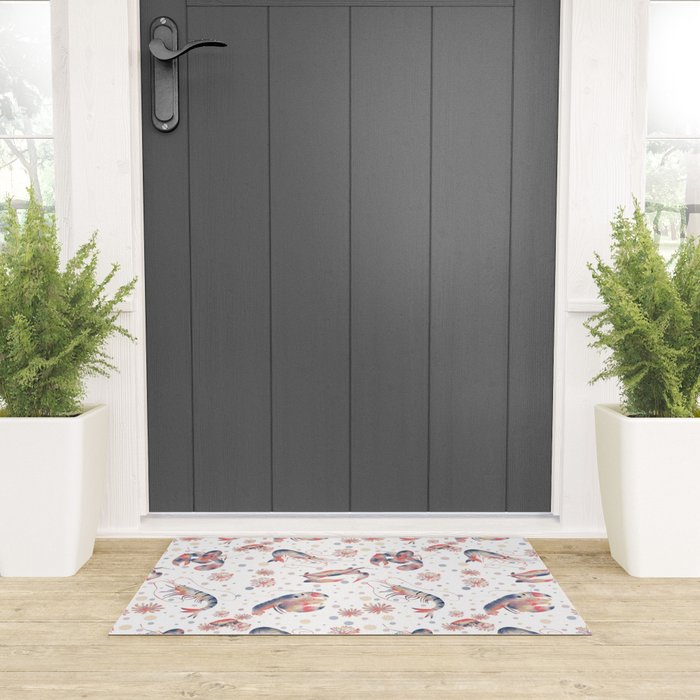 Happy Crustacean Pattern Welcome Mat Gallery Image 3