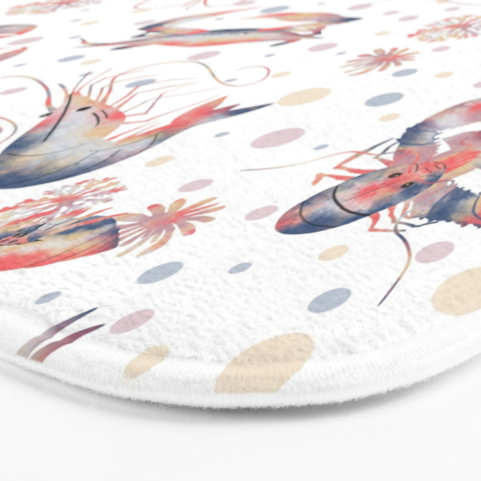 Happy Crustacean Pattern Bath Mat Gallery Image 3