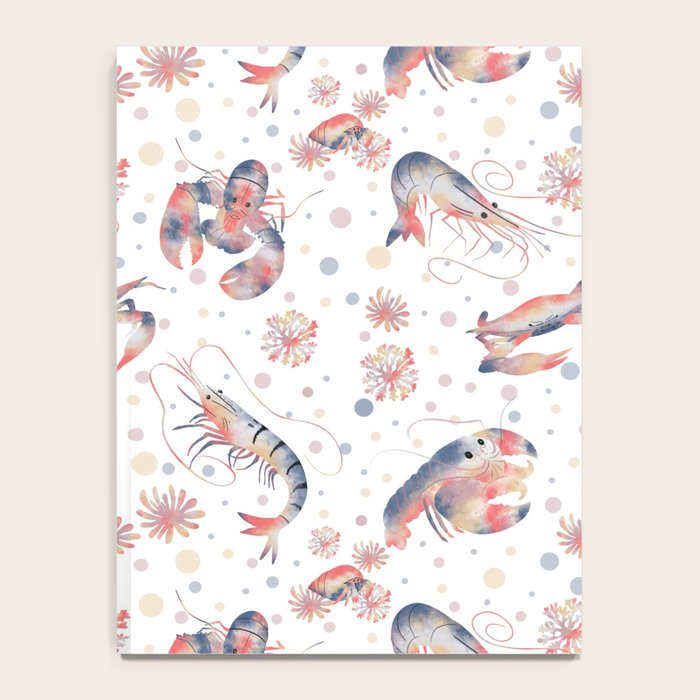 Happy Crustacean Pattern Notebook Gallery Image 4