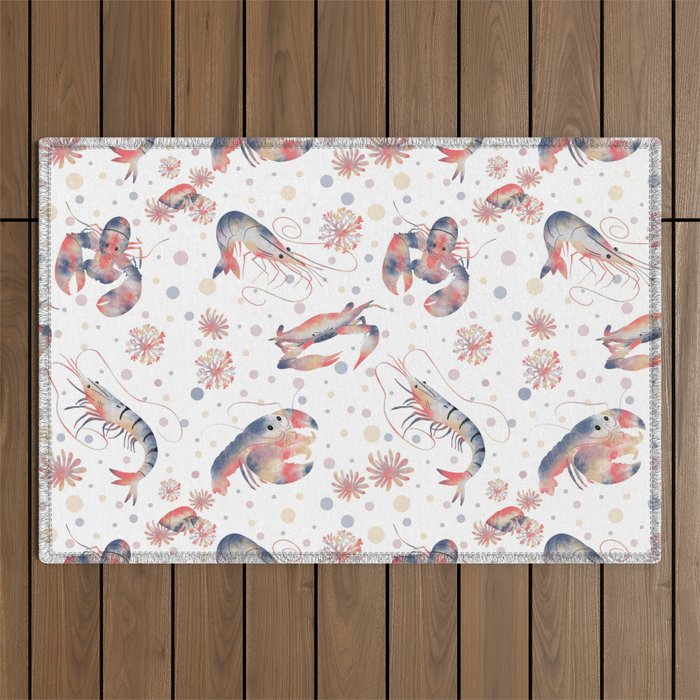 Happy Crustacean Pattern Outdoor Rug Gallery Image 1