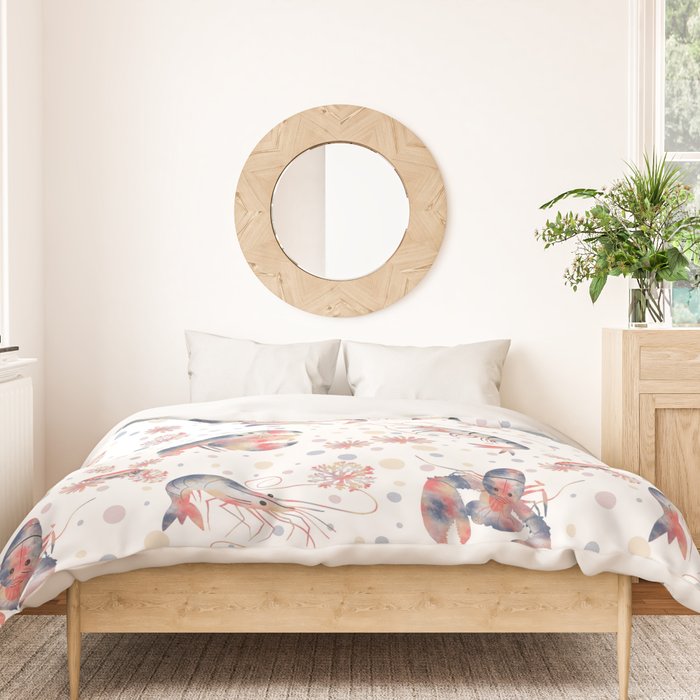 Happy Crustacean Pattern Duvet Cover Gallery Image 3