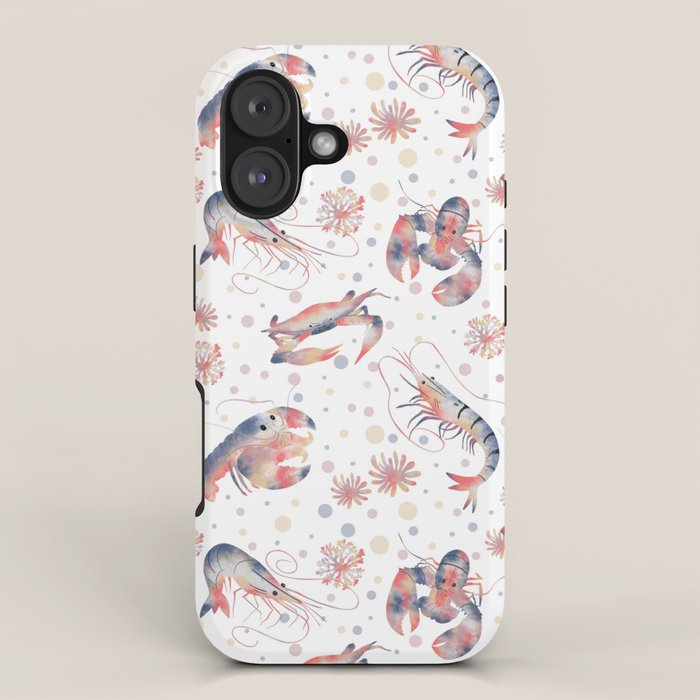 Happy Crustacean Pattern iPhone Case Gallery Image 1