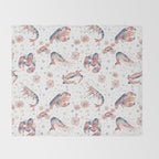 Happy Crustacean Pattern Throw Blanket Gallery Image 2