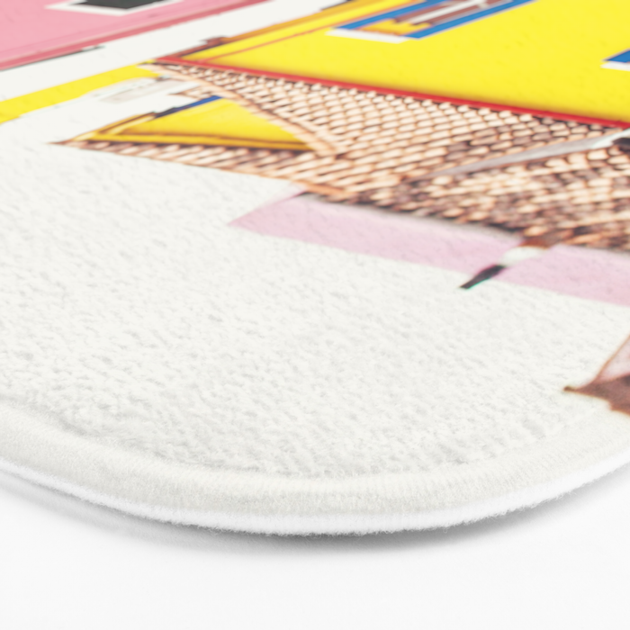 Get Happy - Burano Italy Travel Photography Bath Mat Gallery Image 3