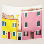 Get Happy - Burano Italy Travel Photography Wall Tapestry Gallery Image 4