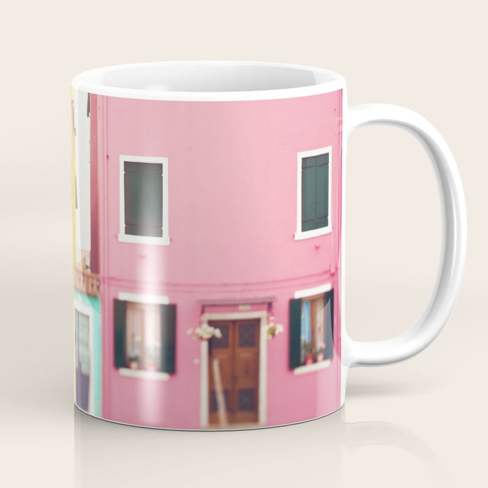Get Happy - Burano Italy Travel Photography Coffee Mug Gallery Image 1