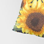 Festive, Sunflower, Yellow and Green on Navy Blue, Floral Prints Pillow Sham Gallery Image 4