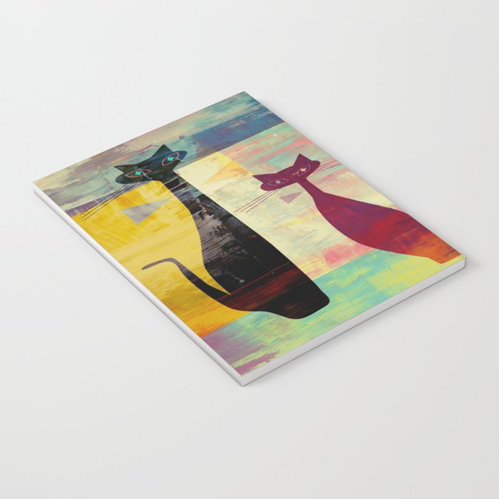 Mid-Century Modern 2 Cats - Graffiti Style Notebook Gallery Image 3