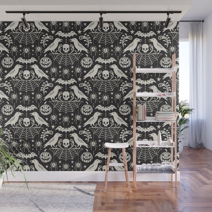 All Hallows' Eve - Black Ivory Halloween Wall Mural Gallery Image 1
