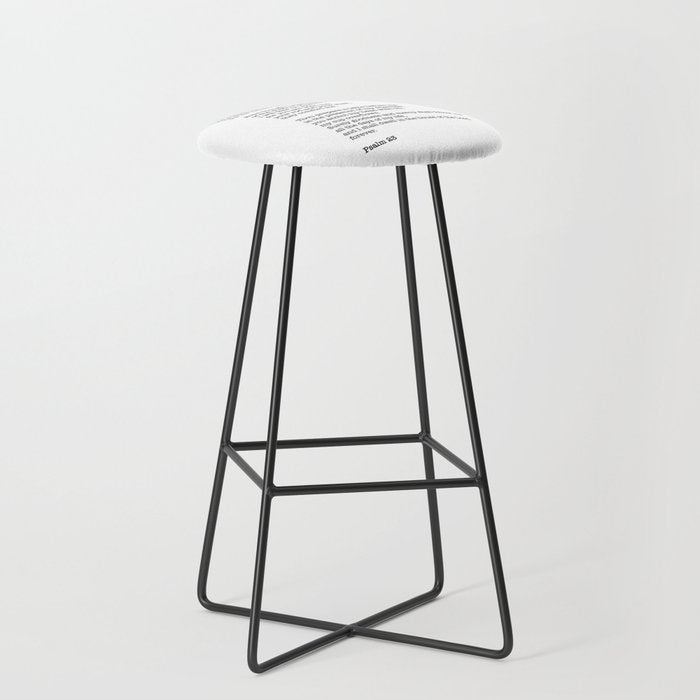 Psalm 23 Bible Verse Print - The LORD is my shepherd Stool Gallery Image 1