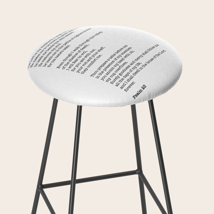 Psalm 23 Bible Verse Print - The LORD is my shepherd Stool Gallery Image 2