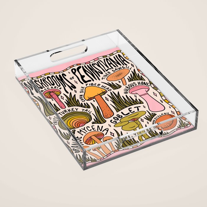 Mushrooms of Pennsylvania Acrylic Tray Gallery Image 1