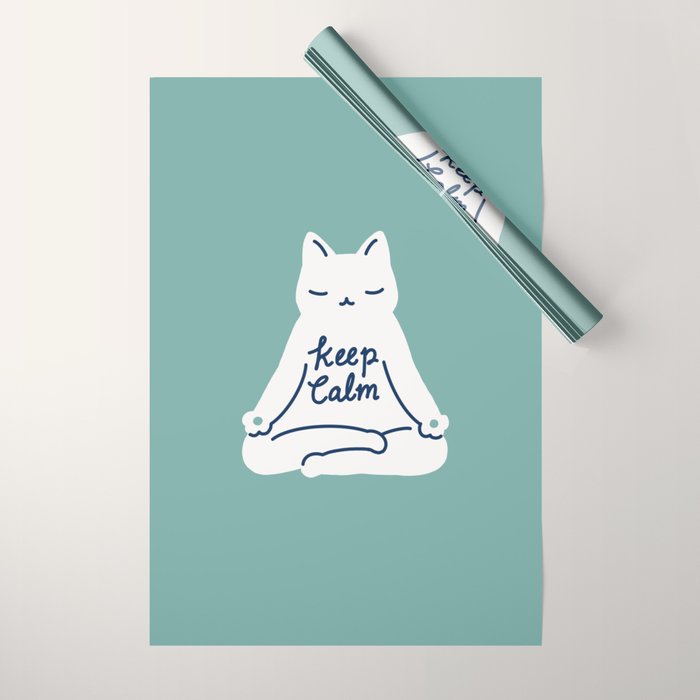 Keep Calm Cat Wrapping Paper Gallery Image 1